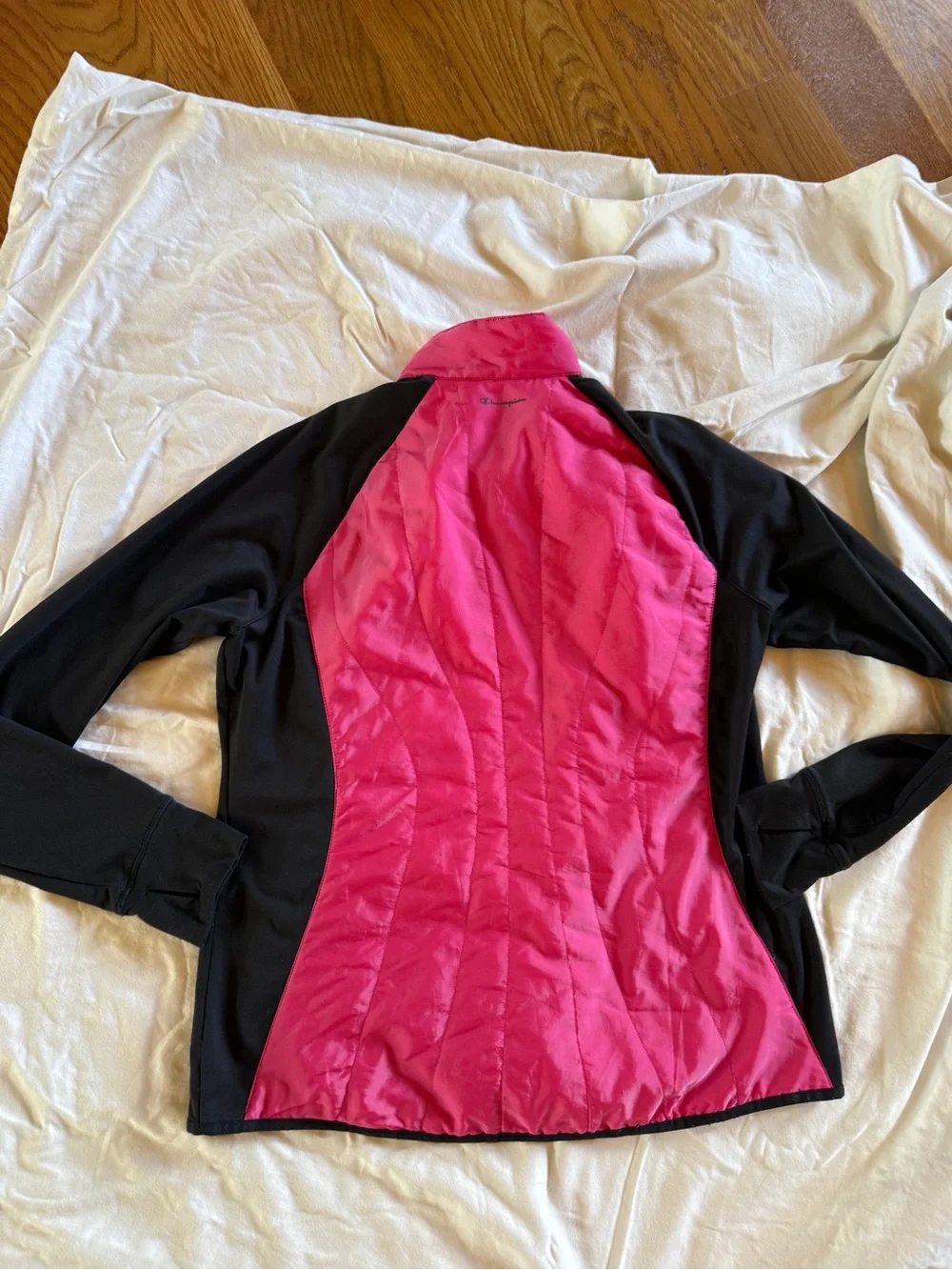 Champion pink and black performax running Jacket
